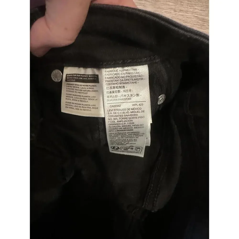 Levi's 726 Flare Black Jeans Size 24 - Picture 4 of 4